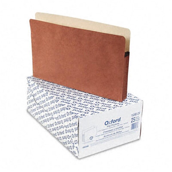 Esselte Pendaflex 1526EOX 3 1/2 Expansion File Pocket Manila/Red Fiber Legal 25/Box 1526EOX - main